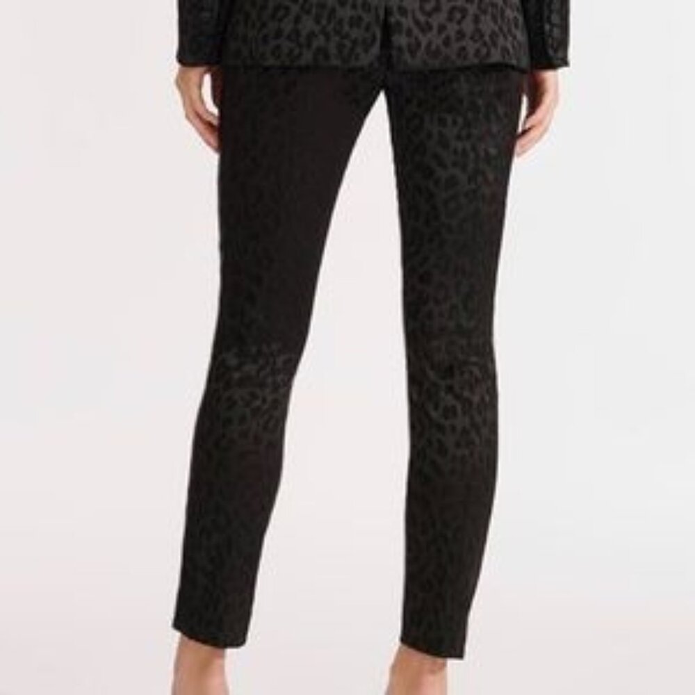 Veronica Beard Honolulu Leopard Jacquard Trouser